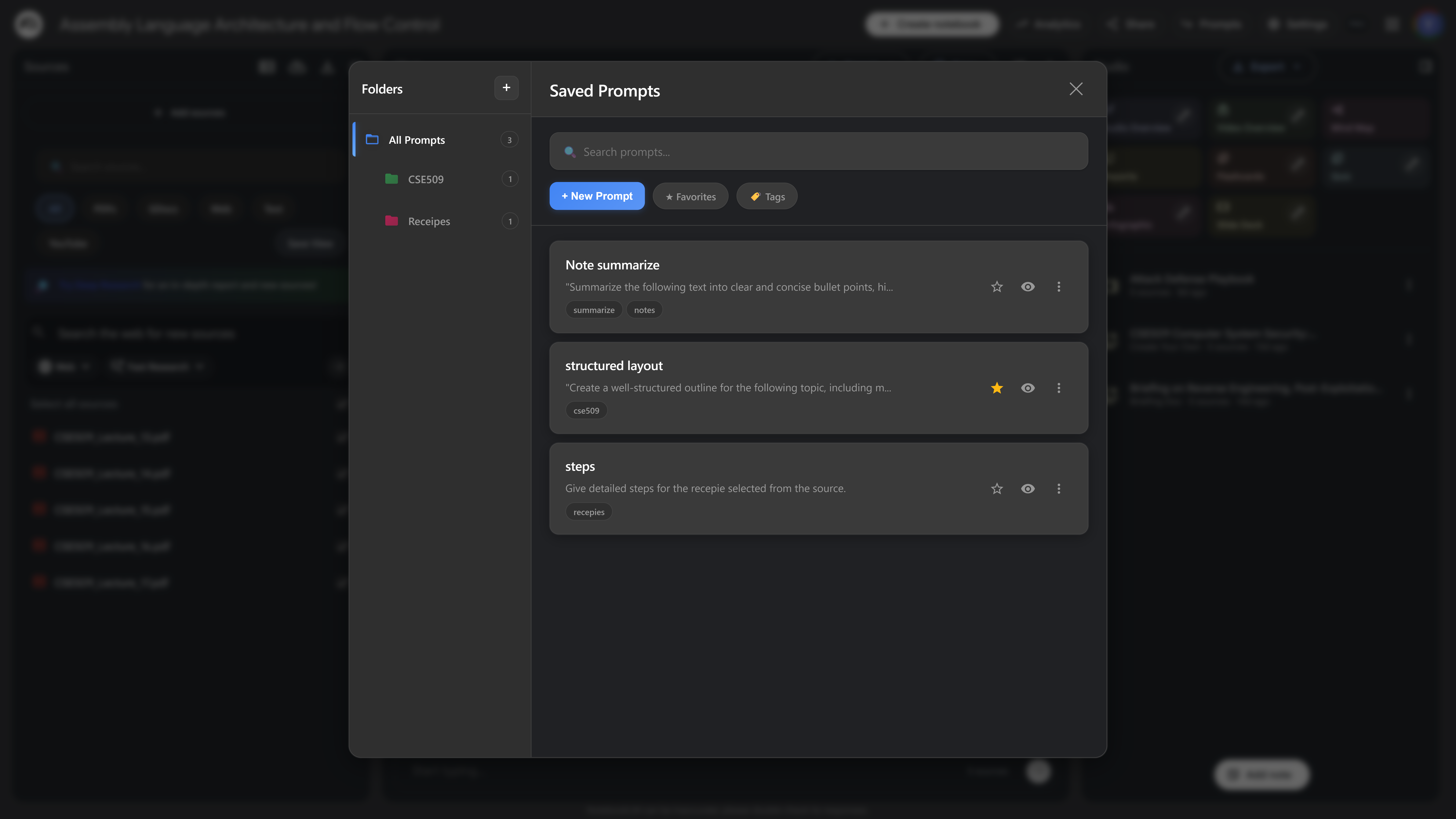 Prompt Holder Interface