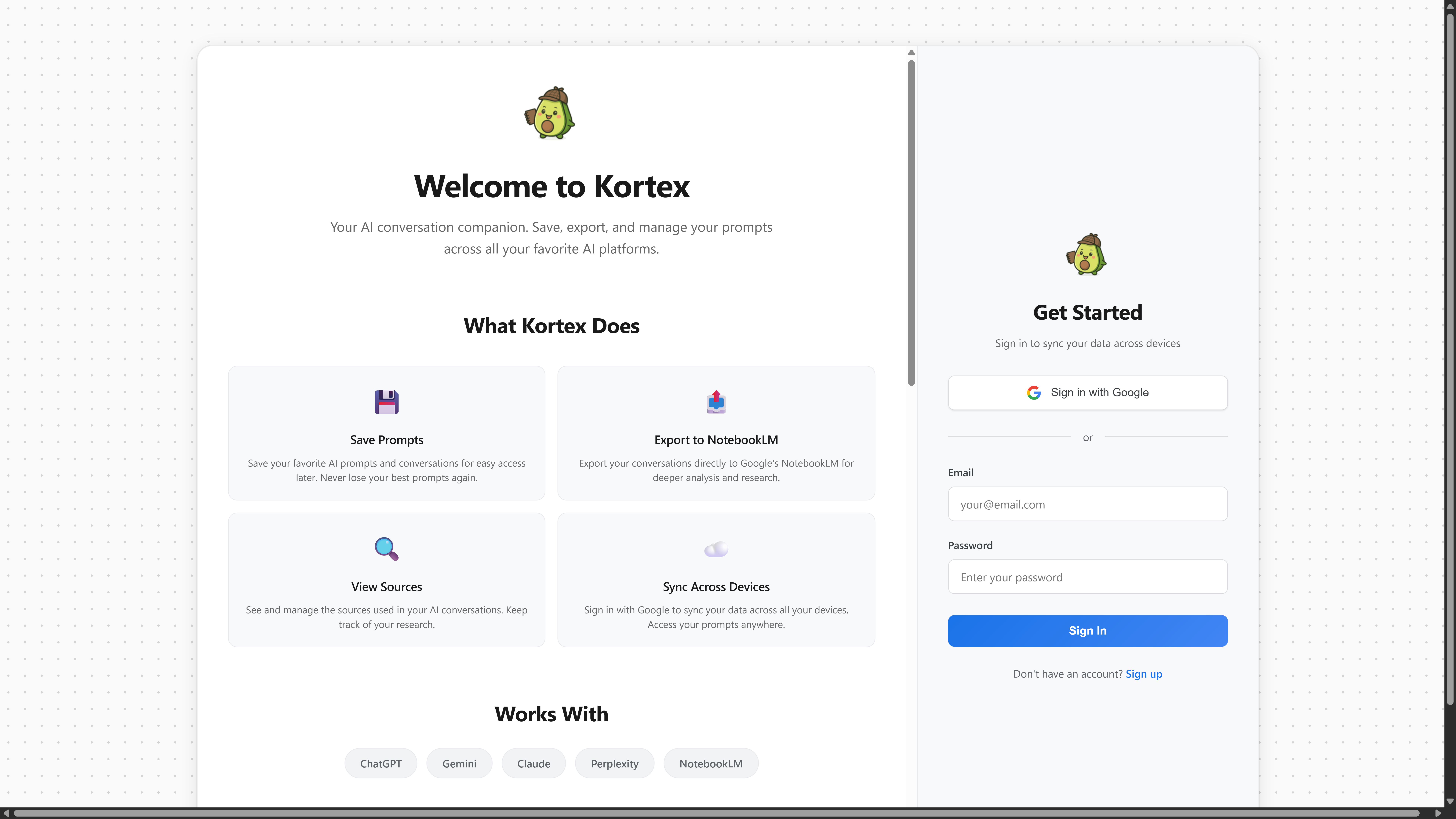 Welcome Page