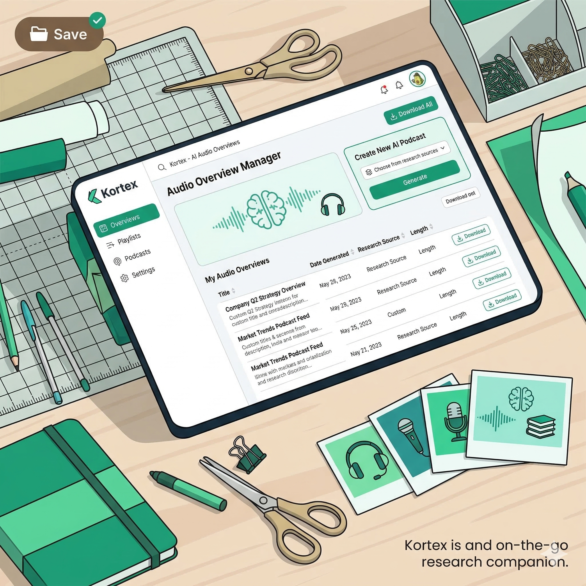 NotebookLM has 48 million monthly visitors but no built-in export or organization tools. Here's an honest look at what Kortex adds and where each wins.
